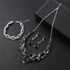 Elegant Water Droplets Zinc Alloy Inlay Crystal Women'S Jewelry Set