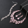 Elegant Water Droplets Zinc Alloy Inlay Crystal Women'S Jewelry Set
