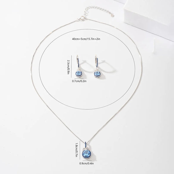 Elegant Wedding Simple Style Flower White Gold Plated Rhodium Plated Zircon Sterling Silver Wholesale Jewelry Set