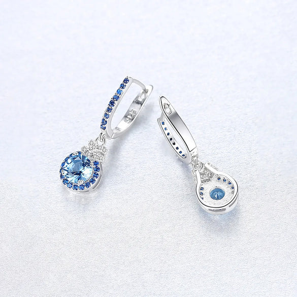 Elegant Wedding Simple Style Flower White Gold Plated Rhodium Plated Zircon Sterling Silver Wholesale Jewelry Set