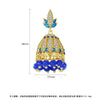 Elegant Women's Copper Geometric Bell Pearl Tassel Earrings With Electroplated Finish