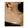 Elegant Women's Copper Necklace With Brass Gold Plated Natural Mother Of Pearl Butterfly Shell Pendant And Micro Inlaid Zircon Snake Bone Chain
