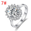 Elegant Women's Copper Zircon Star Ring Fashion Geometric Princess Style Jewelry