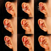 Elegant Women's Ear Clip Without Ear Holes Copper Inlaid Zircon Heart Shaped Multi Layer Ear Clip With Electroplating
