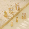 Elegant Women's Ear Clip Without Ear Holes Copper Inlaid Zircon Heart Shaped Multi Layer Ear Clip With Electroplating