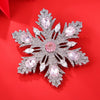 Elegant Zinc Alloy Christmas Snowflake Brooch With Sparkling Diamond Detail Versatile Corsage Pin For Suit Coats And Festive Outfits