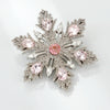 Elegant Zinc Alloy Christmas Snowflake Brooch With Sparkling Diamond Detail Versatile Corsage Pin For Suit Coats And Festive Outfits