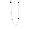 Enamel Copper 24K Gold Plated Round Sweater Chain Necklace
