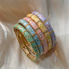 Enamel Retro Patchwork Bracelet With Plated Finish Simple And Versatile Fashion Jewelry Accessory