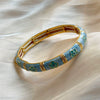 Enamel Retro Patchwork Bracelet With Plated Finish Simple And Versatile Fashion Jewelry Accessory