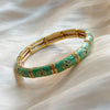 Enamel Retro Patchwork Bracelet With Plated Finish Simple And Versatile Fashion Jewelry Accessory