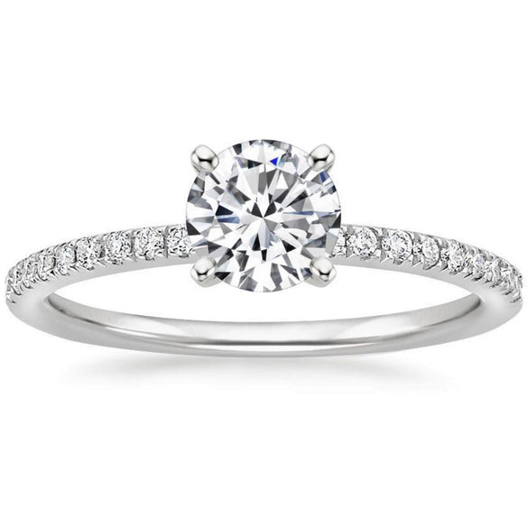 Engagement Diamond Ring Copper Plated Platinum Geometric Style Jewelry For Women