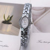 Engraved Retro French Alloy Bracelet Watch For Women With Diamondencrusted And Round Dial