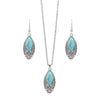 Ethnic Style Color Block Alloy Inlay Turquoise Women'S Jewelry Set
