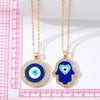 Ethnic Style Devil'S Eye  Alloy Inlay Rhinestones Unisex Pendant Necklace