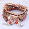 Ethnic Style Geometric Alloy Tribal Women's Bracelet With Disc Tower Wings And Rice Beads