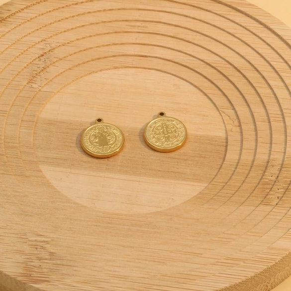 Ethnic Style Totem Religious Belief Jesus Sun Cross Arrow Stainless Steel 18K Gold Plated Earrings Necklace Pendant Accessories Wholesale