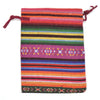 Ethnic style Striped Cotton Cloth Bucket Pocket Drawstring Beads Bracelet Play Packaging Bag Sachet Bag