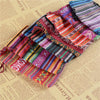Ethnic style Striped Cotton Cloth Bucket Pocket Drawstring Beads Bracelet Play Packaging Bag Sachet Bag