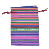 Ethnic style Striped Cotton Cloth Bucket Pocket Drawstring Beads Bracelet Play Packaging Bag Sachet Bag