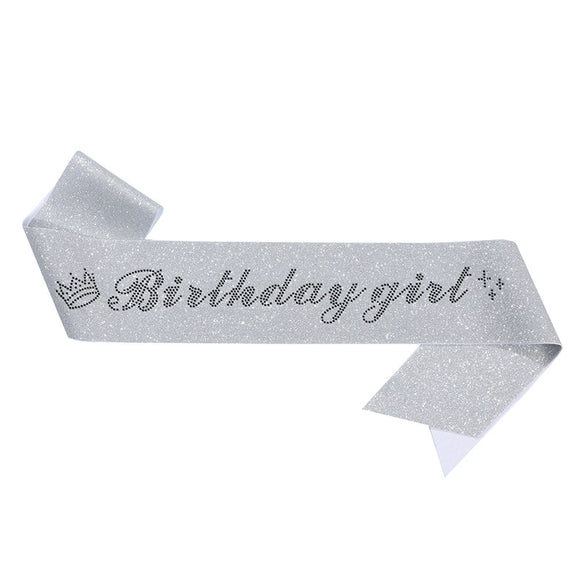 Etiquette Belt Glitter Cloth Sardine Material With Bronzing Printing And Hot Diamond Shoulder Strap
