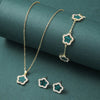 Copper Elegant Simple Style Plating Flower Diamond Jewelry Set