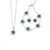 Copper Elegant Simple Style Plating Flower Diamond Jewelry Set