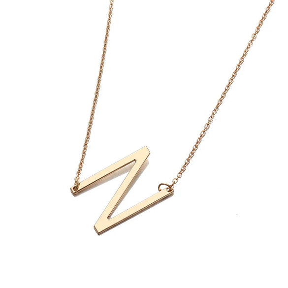 Europe And America Cross Border Hot Sale 26 English Letters Pendant Fashion Necklace Personalized Creative Clavicle Chain Female Accessories Wholesale