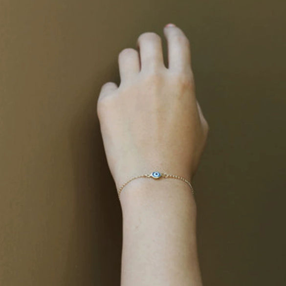 European And American Cross-Border New Bracelet Eye Bracelet Alloy Blue Dripping Bracelet Simple Bracelet