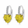 Fashion Earrings Aaa Zircon Earrings  Peach Heart Multicolor Jewelry Wholesale