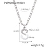 Wholesale Jewelry Basic Letter Titanium Steel Enamel Plating Pendant Necklace