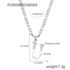 Wholesale Jewelry Basic Letter Titanium Steel Enamel Plating Pendant Necklace