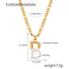 Wholesale Jewelry Basic Letter Titanium Steel Enamel Plating Pendant Necklace
