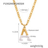 Wholesale Jewelry Basic Letter Titanium Steel Enamel Plating Pendant Necklace