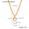 Wholesale Jewelry Basic Letter Titanium Steel Enamel Plating Pendant Necklace