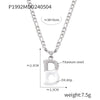 Wholesale Jewelry Basic Letter Titanium Steel Enamel Plating Pendant Necklace