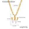 Wholesale Jewelry Basic Letter Titanium Steel Enamel Plating Pendant Necklace