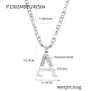 Wholesale Jewelry Basic Letter Titanium Steel Enamel Plating Pendant Necklace