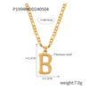 Wholesale Jewelry Basic Modern Style Classic Style Letter Titanium Steel Gold Plated Enamel Plating Pendant Necklace
