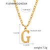 Wholesale Jewelry Basic Modern Style Classic Style Letter Titanium Steel Gold Plated Enamel Plating Pendant Necklace