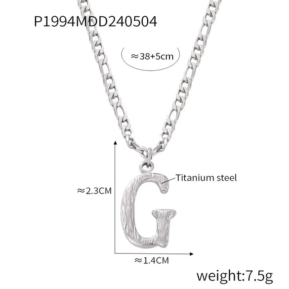 Wholesale Jewelry Basic Modern Style Classic Style Letter Titanium Steel Gold Plated Enamel Plating Pendant Necklace