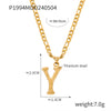 Wholesale Jewelry Basic Modern Style Classic Style Letter Titanium Steel Gold Plated Enamel Plating Pendant Necklace
