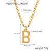 Wholesale Jewelry Basic Modern Style Classic Style Letter Titanium Steel Gold Plated Enamel Plating Pendant Necklace