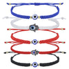 Evil Eye Geometric Braided Rope Adjustable Friendship Bracelet Electroplated