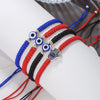 Evil Eye Geometric Braided Rope Adjustable Friendship Bracelet Electroplated