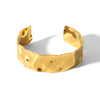 Exaggerated And Generous Stainless Steel Hammer Electroplated Geometry Open Bracelet