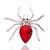 Exaggerated Animal Style Alloy Crystal Brooch With Rose Gold Electroplating For Women's Clothing