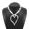 Exaggerated Beach Conch Heart Shape CCB Imitation Pearl Alloy Wholesale Pendant Necklace