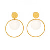 Exaggerated Big Circle Stainless Steel Earrings Geometric Style Electroplated