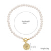 Exaggerated Bohemian Cross Shell Multilayer Alloy Necklace With Animals Zodiac Pattern And Electroplating Treatment